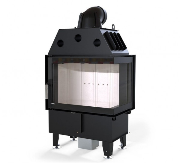 Угловая правая дровяная топка DEFRO HOME INTRA SM BP, угловое стекло справа