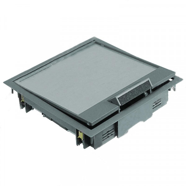 Люк напольный Electraplan KD2 Q02, полиамид, 132х132 мм (ВхШ), глубина установки: 70 мм, модулей: 2, под мягкое покрытие, цвет: серый