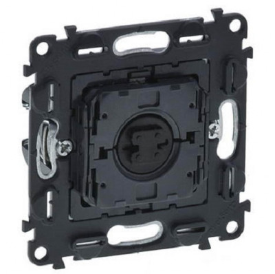 Выключатель Legrand Valena Life/Allure, кнопочный, без подсветки, 6А, внутренняя, 71х71 мм (ВхШ), цвет: чёрный, для жалюзи и рольставней (752030)