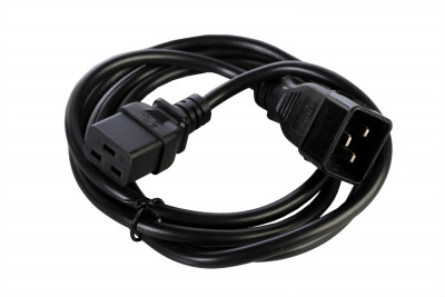 Шнур для блока питания Hyperline, IEC 60320 С19, 5 м, 16А, цвет: чёрный