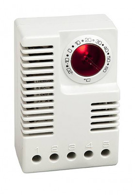 Гигростат STEGO EТL 011, 65х42х38 мм (ВхШхГ), на DIN-рейку, для нагревателя, 48V, серый, электронный, 20 до 60 %