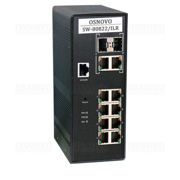Коммутатор 10-портовый Gigabit Ethernet с PoE SW-80822/ILR