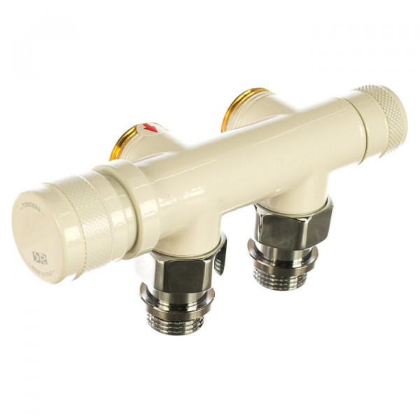 Узел нижнего подключения угловой SR Rubinetterie 1/2х3/4Е белый (правый)