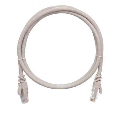 Шнур коммутационный Nikomax, кат. 6, неэкр., U/UTP, RJ45/8P8C, 250 МГц, d 6, 2м, LSZH, AWG24, серый, класс Е, (NMC-PC4UE55B-200-C-GY)