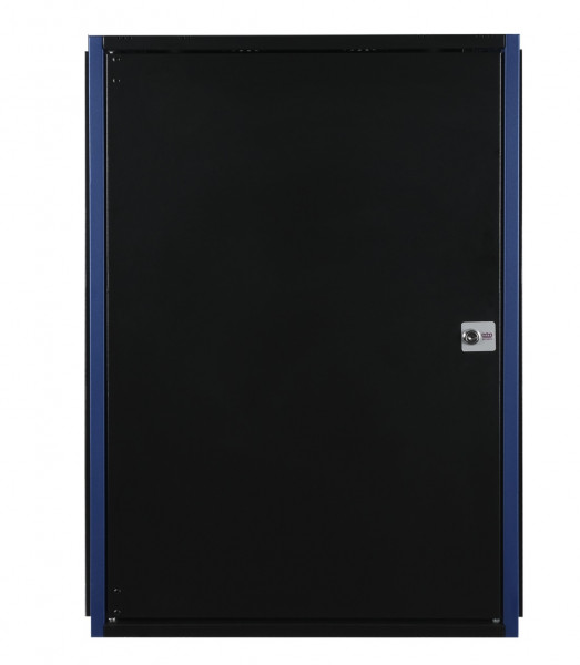 Шкаф телекоммуникационный настенный Datarex, 19", 18U, 757х600х450 мм (ВхШхГ), дверь: металл, боковая панель: сплошная съемная, разборный, цвет: чёрный