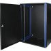 Шкаф телекоммуникационный настенный Datarex, 19", 18U, 757х600х450 мм (ВхШхГ), дверь: металл, боковая панель: сплошная съемная, разборный, цвет: чёрный
