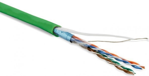 Бухта Hyperline FUTP4-C5E-P26-IN-LSZH-GN-100, 100м