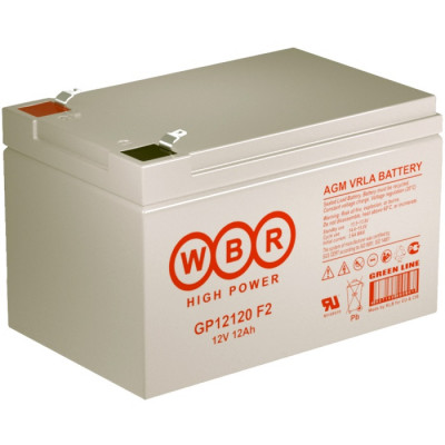 Аккумулятор для ИБП WBR GP, 98х98х151 мм (ВхШхГ),  необслуживаемый свинцово-кислотный,  12V/12 Ач, (GP12120 WBR)