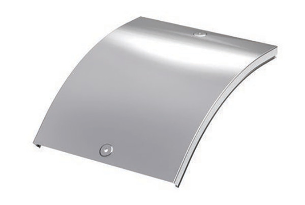Крышка DKC S5 Combitech, 45 град., 400х102х221 (ШхВхД), для металлических лотков, толщина: 0,8 мм, сталь, цинк-ламель, цвет: серый, внешняя