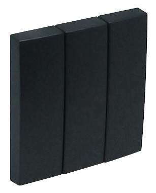 Клавиша для выключателя Efapel Logus90, 45х45 мм (ВхШ), кол-во клавиш: 3, цвет: чёрный, (90661 TPM)