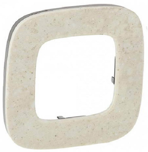 Рамка Legrand Valena Allure, 1 пост, 90х90х10 мм (ВхШхГ), плоская, универсальная, цвет: дворцовый мрамор (LEG.755521)