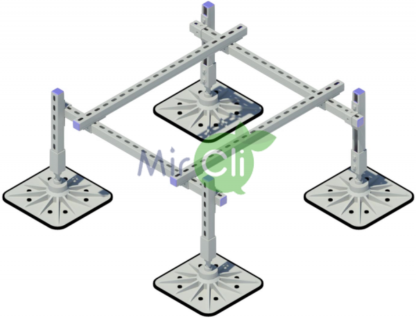 Подставка для кондиционера ZARUS Рама кровельная 800х1000мм (до 500кг) Поворотная