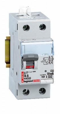 Устройство защитного отключения Legrand DX3, тип: А, 2 модуль, 2Р, 16А/10мА,  (411550)