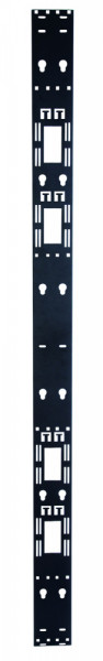 Металлический лоток Eurolan, вертикальный, 47U, 2085х115х1,5 мм (ВхШхГ), для блоков распределения питания, сталь, цвет: чёрный