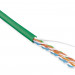 Кабель витая пара Hyperline, U/UTP, 4 пар., кат. 5е, проводник Ø 0,51мм, AWG24, LSZH (нг(A)-HF), 100МГц, 1м (бухта 305м), тип прокладки: внутри зданий, цвет: зелёный