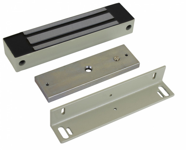 Электромагнитный замок AccordTec, накладной, с уголком, усилие удержания: 300 кг, ML-295K, цвет: белый, (AT-06675)