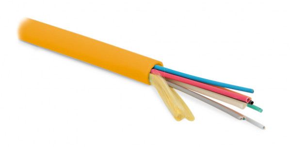 Кабель волоконно-оптический Hyperline Micro-Bundle,  48хОВ, OM2 50/125, LSZH, Ø 6,5мм, внутри зданий, небронированный, цвет: оранжевый