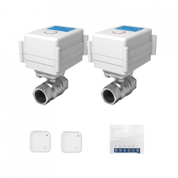Комплект Rubetek RK-3557, Умное перекрытие воды для защиты от протечек 3/4''