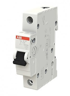 Автоматический выключатель ABB SH200, 1 модуль, C класс, 1P, 6А, 6кА, (2CDS211001R0064)