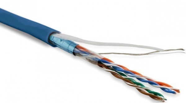 Бухта Hyperline FUTP4-C5E-P26-IN-LSZH-BL-100, 100м