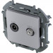 Розетка в сборе Legrand INSPIRIA, 2x TV/SAT, экр., внешняя, 75,8х75,8 мм (ВхШ), цвет: алюминий, (LEG.673882)