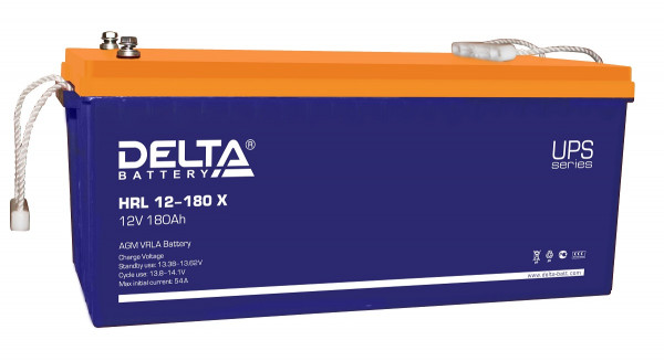 Аккумулятор для ИБП Delta Battery HRL-X, 223х238х522 мм (ВхШхГ),  необслуживаемый свинцово-кислотный,  12V/180 Ач, цвет: синий, (HRL 12-180 X)