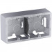 Коробка открытого монтажа Legrand INSPIRIA, 2 модуля, 156,9х85,9х45,7 мм (ВхШхГ), цвет: алюминий