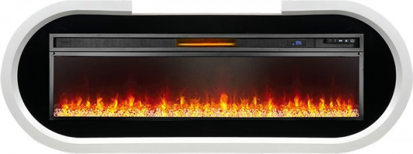 Линейный электрокамин Royal Flame Soho 60 (белый с черным) с очагом Vision 60 LED