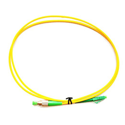 Коммутационный шнур оптический BNH Tight Buffer, Simplex FC/LC (APC), OS2 9/125, LSZH, Ø 3мм, 20м, цвет: жёлтый, (B660.1-LCA-FCA-9-20-LSZH)