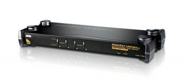 Переключатель KVM Aten, Altusen, портов: 4 х SPDB-15, 670х170х450 мм (ВхШхГ), USB, PS/2, цвет: чёрный