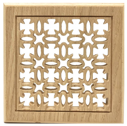 Деревянная решетка Пересвет К-21 300х300 мм