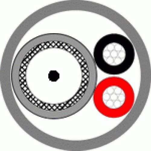 Кабель комбинированный для систем видеонаблюдения КВК-П-3ф 2х0,5 (черный) (Паритет)