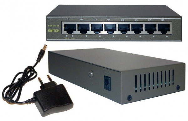 Коммутатор 8-портовый Gigabit Ethernet CO-SW8G