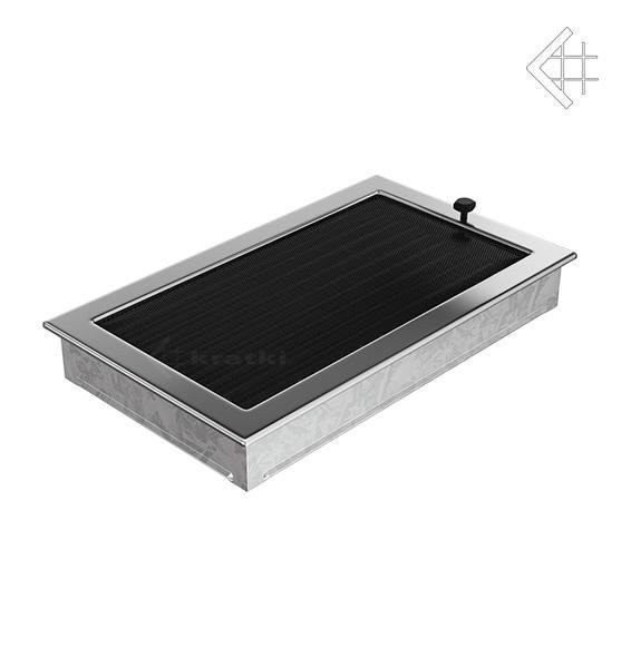 Вентиляционная решетка для камина Kratki 22х37 никелированная с жалюзи 22/37NX