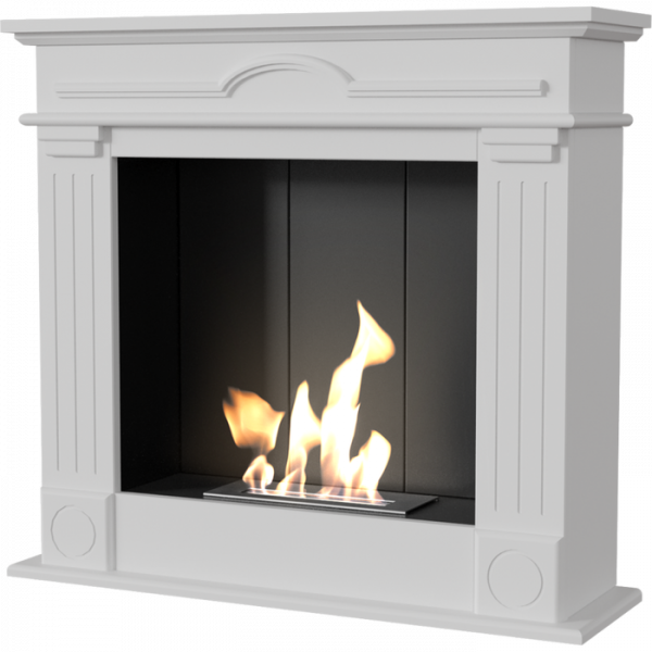 Напольный биокамин Kratki DECEMBER белый, TUV (ЛЕГО)