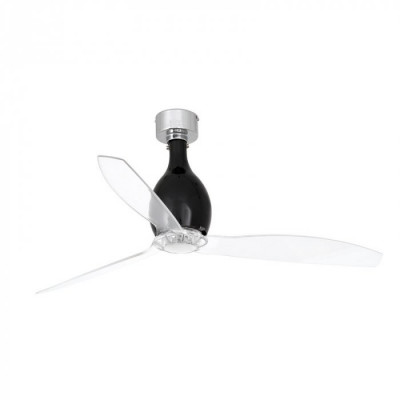 Вентилятор с подсветкой Faro Mini Eterfan Shiny Black 1L (32026-10)