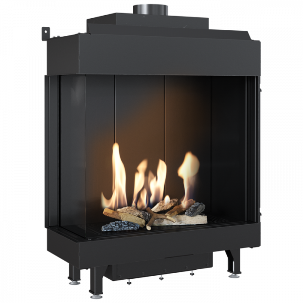 Панорамный газовый камин Kratki LEO/L/76/62/G20 (магистральный газ)