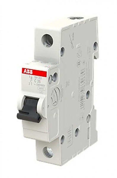 Автоматический выключатель ABB SH200, 1 модуль, C класс, 1P, 25А, 6кА, (2CDS211001R0254)