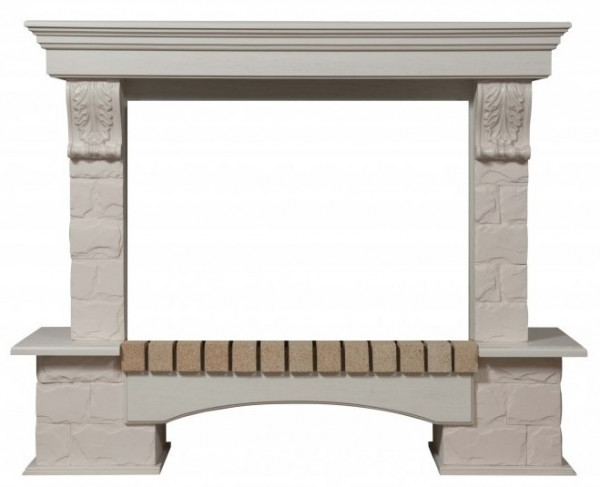 Широкий портал Firelight Forte 30S Белый/Беленый дуб