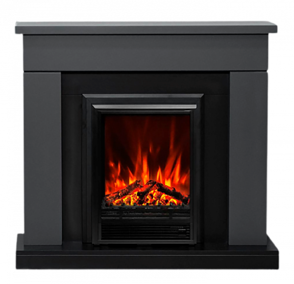 Электрокамин с классическим очагом 2D Elekam Болтон серый с очагом Pulsar 23G