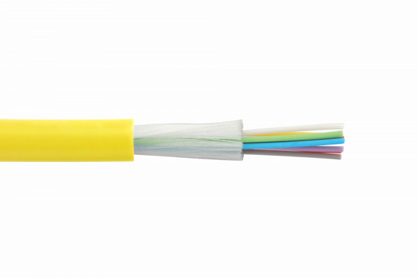 Кабель волоконно-оптический Eurolan T01 Micro-Bundle,  48хОВ, OS2 9/125, LSZH (нг(A)-HF), Ø 12,8мм, универсальный, небронированный, упрочняющие стекловолоконные нити, цвет: жёлтый