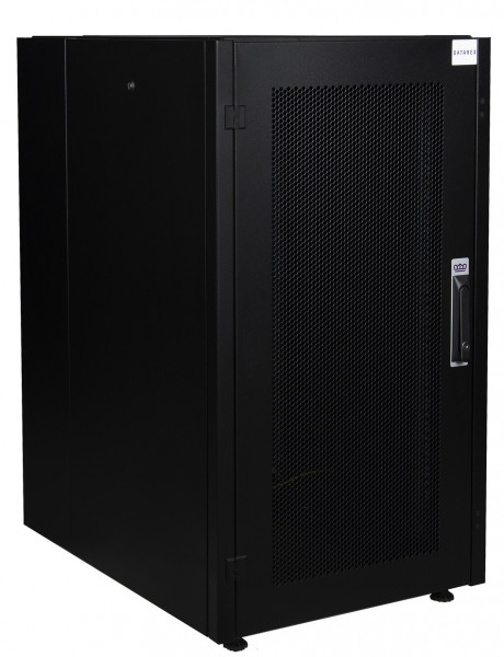Шкаф серверный напольный Datarex, IP20, 26U, 1299х600х800 мм (ВхШхГ), дверь: перфорация, задняя дверь: перфорированная стенка, боковая панель: сплошная съемная, разборный, цвет: чёрный, (DR-721211)