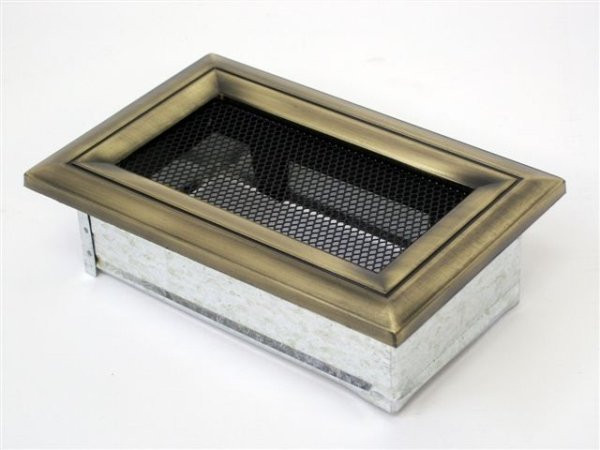 Вентиляционная решетка для камина Kratki 11х17 Оскар латунь 117O