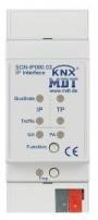 Интерфейс данных MDT technologies SCN-IP000.03 KNX-IP для сетей KNX, поддержка протоколов KNXnet/IP Tunneling, KNX IP Secure и KNX Data Secure, до 4 соединений одновременно, поддержка длинных телеграмм, сервер даты и времени, питание