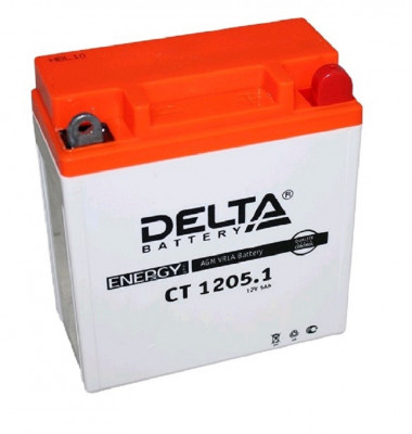 Аккумулятор для ИБП Delta Battery CT, 129х61х120 мм (ВхШхГ),  необслуживаемый свинцово-кислотный,  12V/5 Ач, (CT 1205.1)