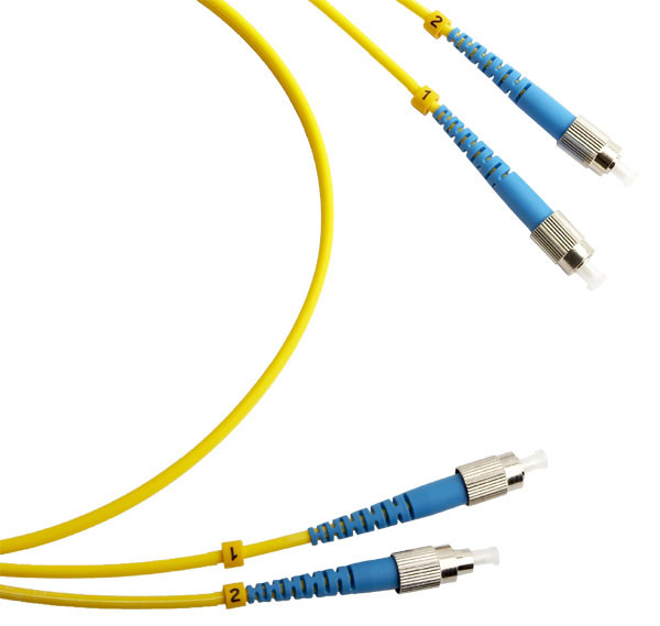 Коммутационный шнур оптический Cabeus Tight Buffer, Duplex FC/FC, OS2 9/125, LSZH, Ø 3мм, 20м, цвет: жёлтый, (FOP(d)-9-FC-FC-20m)