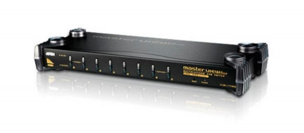 Переключатель KVM Aten, Altusen, портов: 8 х SPDB-15, 44х161х432 мм (ВхШхГ), USB, PS/2, цвет: чёрный