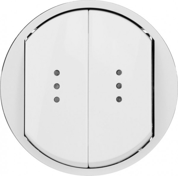 Лицевая панель для выключателя Legrand Celiane, 145х95 мм (ВхШ), с подсветкой и индикацией, кол-во клавиш: 2, цвет: белый, (LEG.068004)