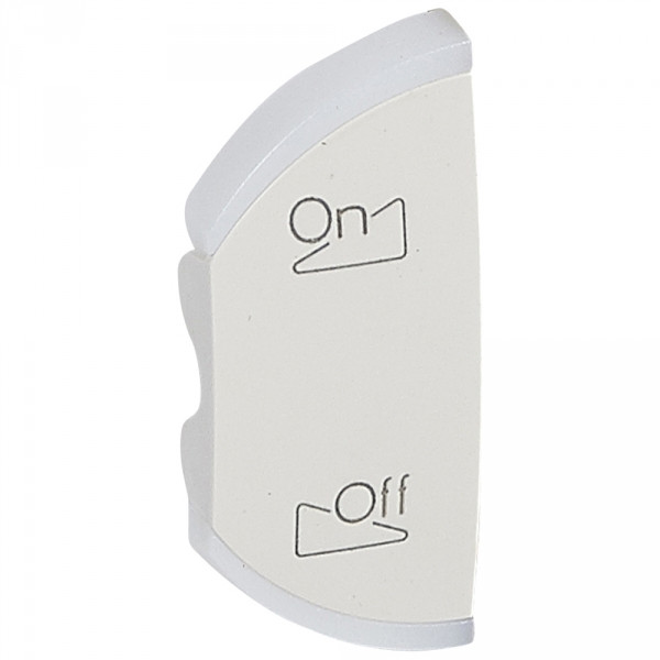 Лицевая панель для светорегулятора Legrand Celiane, 70х58 мм (ВхШ), кол-во клавиш: 2, левая "On/Off", цвет: белый, (LEG.068150)