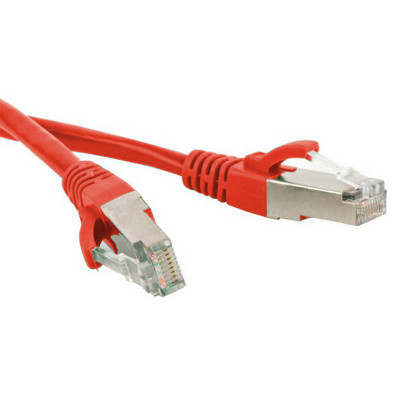Шнур коммутационный Hyperline, кат. 5е, экр., SF/UTP, RJ45/RJ45, d 5,8 3м, LSZH, AWG26 красный, (PC-LPM-SFTP-RJ45-RJ45-C5e-3M-LSZH-RD)